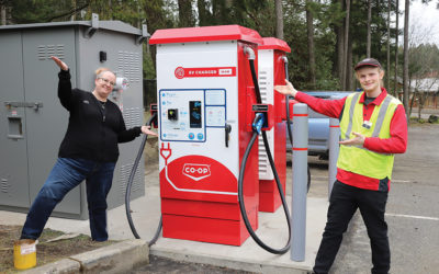 EV chargers go live at Mid-Island Co-op